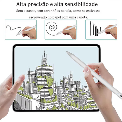 Caneta Pencil Compatível C/ iPad Com Palm Rejection 1.0mm