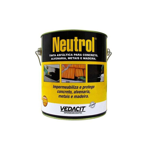 Impermeabilizante Neutrol Tinta Asfáltica 3,6l Vedacit