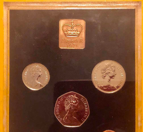 Set 6 Monedas 1971 Inglaterra Ynorte Irlanda Sistema Décimal (Usado)