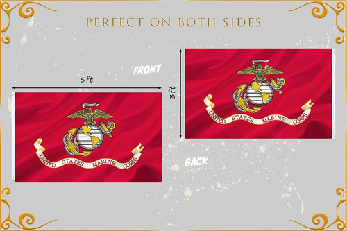 Us Marine Corps Usmc Flag 3x5 Outdoor Double Sided Heavy Dut