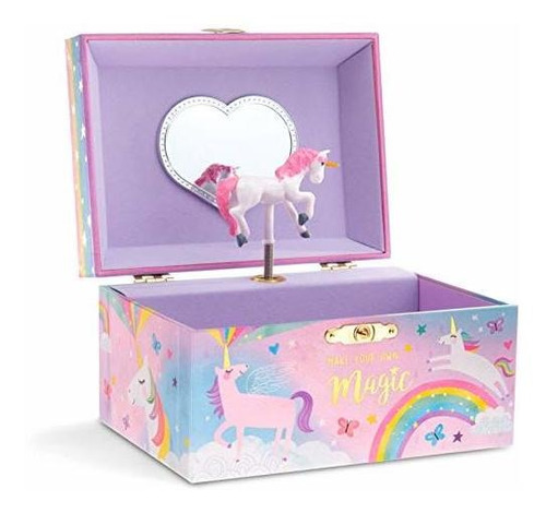 Caja De Almacenamiento De Joyería Musical Niña Unicor...