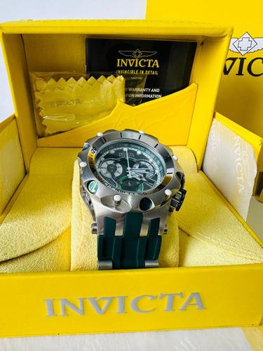 Reloj Invicta Venom Plateado/verde Fullset Para Hombre