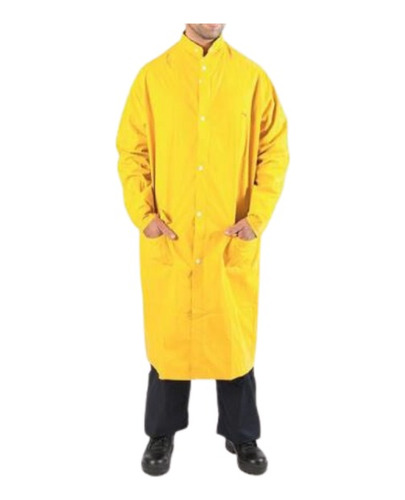 Capa De Lluvia Bil Vex Pvc Impermeable Amarilla 