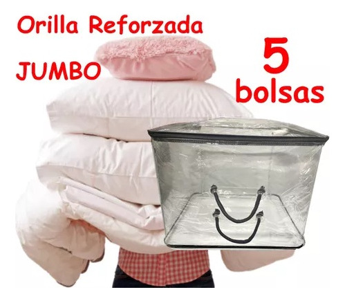 Bolsas Jumbo Reforzadas 5 Pz Para Edredón 48 X 53 X 39cm