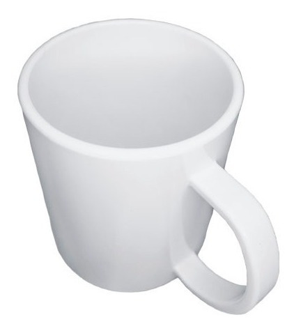 Imagen 3 de 7 de Tazas Para Sublimar + Cucharas Sublimables Polimero Blanco