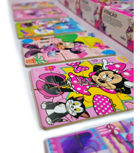 Mini Quebra Cabeça 10 Peças Minnie Mdf