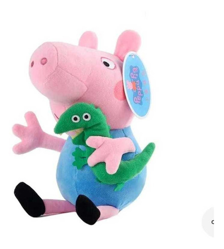 Imagen 3 de 4 de Peluches Peppa Pig Y George Con Dinosauro Teddy 20 Cm Set
