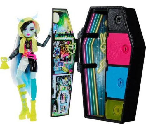 Frankie Stein Muñeca Monster High Neon Frights Brilla C/ Ata