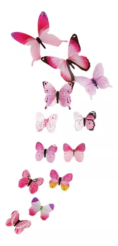 80 PCS Mariposas decorativas decoracion de habitaciones brillar en  oscuridad 3D 