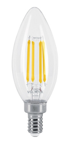 Lámpara Led Tipo Vela 4 W E12 Luz Cálida Vintage Filamento