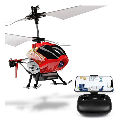 Helicóptero Rc Cheerwing U12s Con Cámara, Rojo