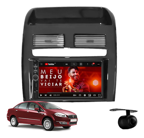 Central Multimidia Mp5 Slim Fiat Linea 2012 2013 2014 Cinza