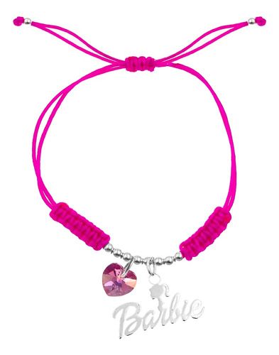 Pulsera Bolitas Corazon Barbie Grande Plata 925 Envio