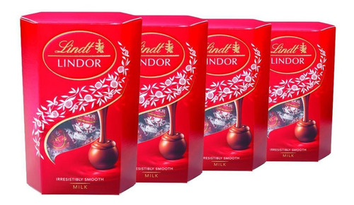 Kit Bombons De Chocolate Suiço 4 Caixas De 75g-  Lindor