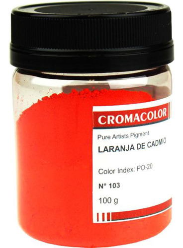 Pigmento Artistico Puro Cromacolor 103laranja De Cadmio 100g