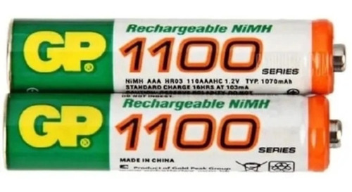 Pilas Baterías Gp Recargables Triple Aaa 1100 Nimh Nuevas 2