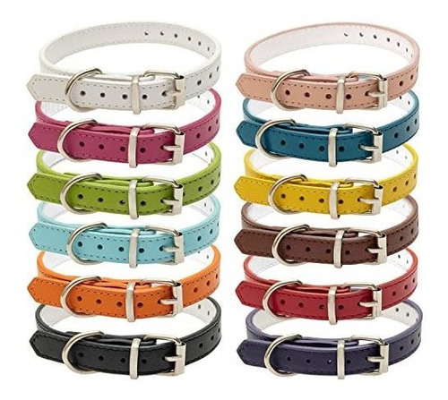 Flystar Cachorro Collar - Identificación Id Cuero Mjkb6