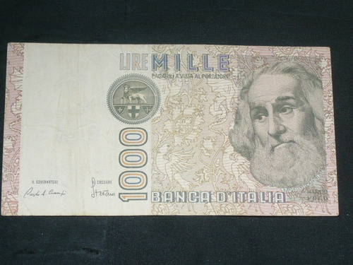 Billete De Lire Mille