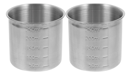 Taza Medidora Graduada De Acero Inoxidable, 2 Unidades, A Es