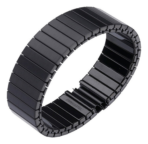 18 Mm Correa De Reloj Inteligente De Acero Inoxidable Negro