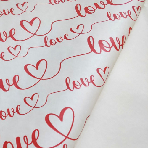 Imagen 1 de 4 de 50 Hojas De Papel Love Para Ramos, Bouquets Flores + Regalo