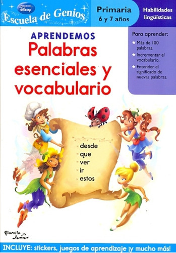 Aprendemos Palabras Esenciales Y Vocabulario Hadas, de Disney. Editorial Planeta Junior, tapa blanda, edición 1 en español