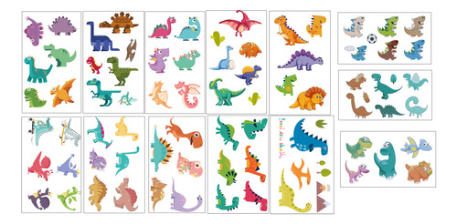 Tatuajes Temporales Tattoo Dinosaurio Pack X10 Souvenir 