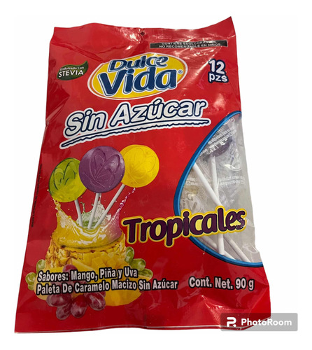 Paleta Dulce Vida Sin Azúcar Tropicales 90g