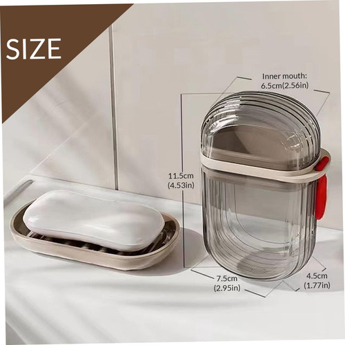 2 Pcs Jabonera Viaje,contenedor Jabón Portátil Transparente