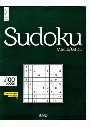 Livro Sudoku 19: Nível Médio/ Difícil - O maior passatempo