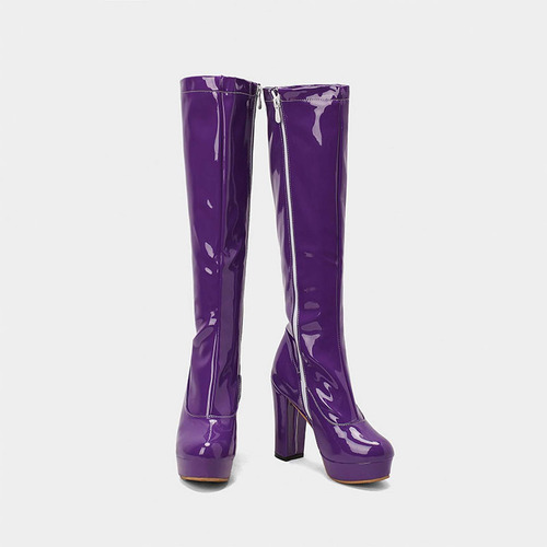 Botas De Tacón Alto Hasta La Rodilla De Moda Para Mujer Mult