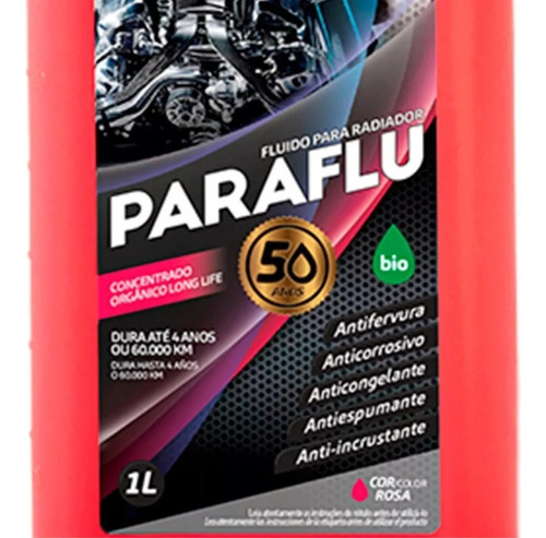 Aditivo Concentrado Paraflu Orgânico Rosa Para Radiador 1lt