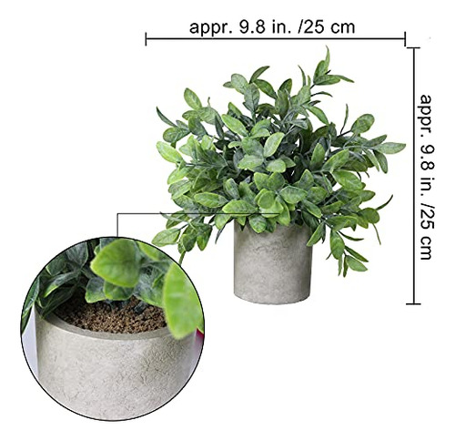 Conjunto De 2 Plantas En Macetas Artificiales De Eucalipto Y