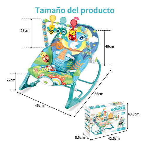 Silla Mecedora Bebes Columpio Control Remoto Mosquitero
