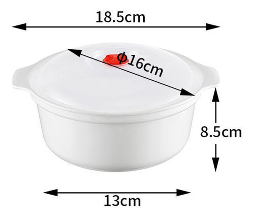 Recipiente Para Microondas Con Tapa Utensilios 25 X 11,5 Cm