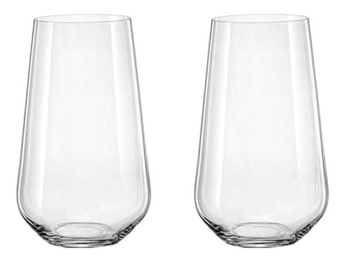 6 Copos De Cristal Long Drink 440 Ml Linha Sandra Bohemia