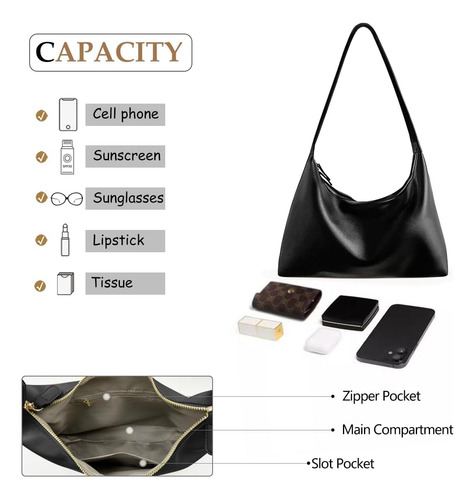 Bolsos Hobo De Cuero Para Mujer, Pequeño Bolso De Hombro Sua