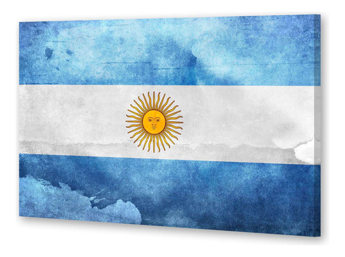 Cuadro 50x75cm Bandera Argentina Patria Nacion Celeste P3