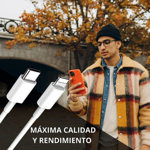 Cable Tipo C A iPhone 2 Metros Cable De Carga Rapida Usb C