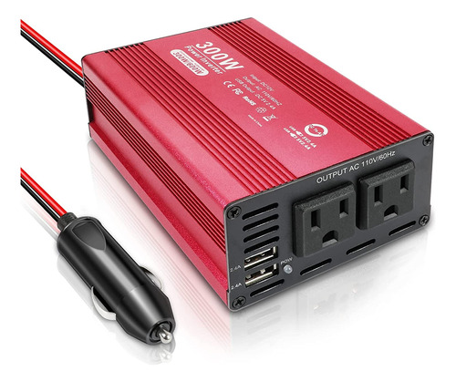 Inversor Corriente Cc Ca Coche Puerto Carga Rapida Dual Usb