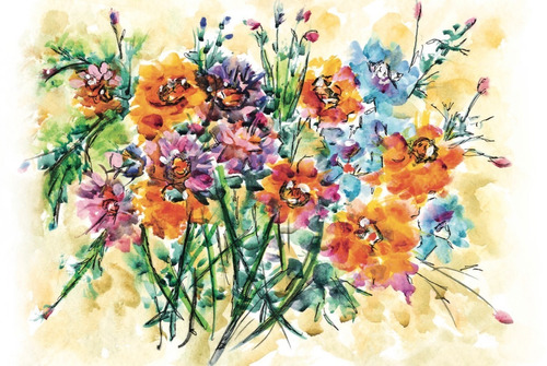 Tarjeta Spring 2023 Con Sobre -  Floral