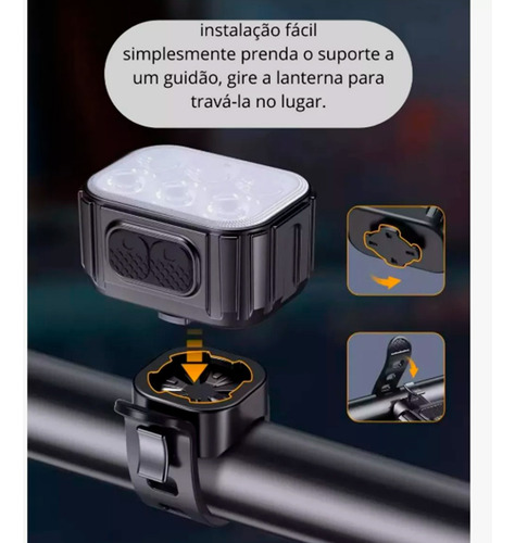 ... Potente Kit De Linterna Led Con Baliza Recargable Para B