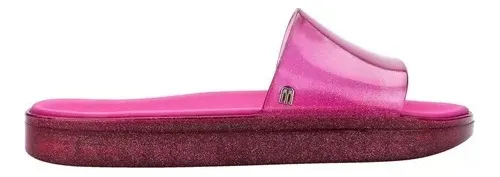 Chinelo Melissa Beach Slide 33524 Rosa C Glitter Parcelamento