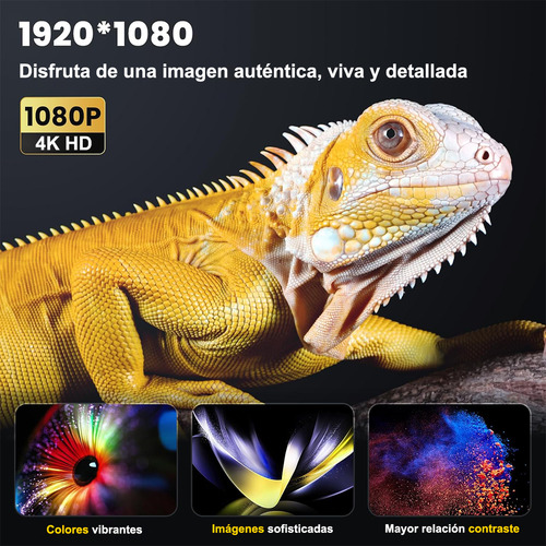 Casa de los Deseos Proyector Android Wifi HY300 Plus Portatil Mini Smart Tv 4k 1080p Led con 2 Gamepads y más de 20000 Juegos Proyectores Profesional para Celular PC TV stick