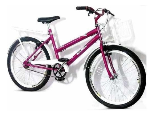 Bicicleta Poty Poti Aro 24 Com Bagageiro Roxo