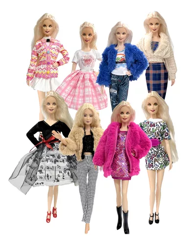 Coleção FASHION CHIC : Roupinha Para Barbie + 2 Pares De