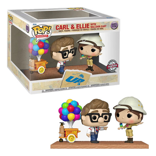 Funko Pop Disney Up Carl And Ellie With Balloon Cart #1152