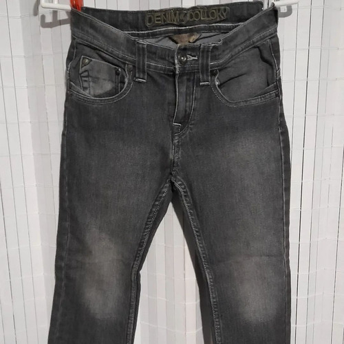 Jeans Negro Denim By Colloky Talla 6 Usado