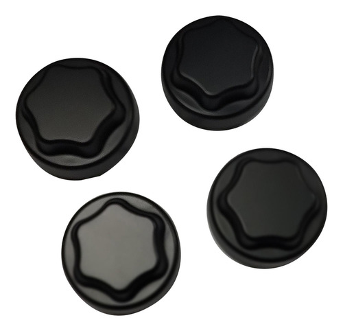 4 Piezas De Tapas Centrales De Rueda De Repuesto Negras