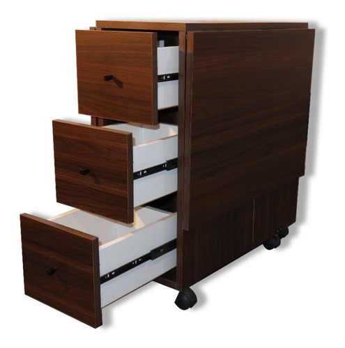 Mesa Plegable Con Cajones Con Guias Telescopicas Y Estante